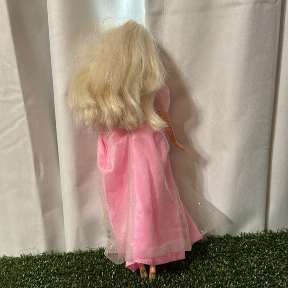 OLD VINTAGE 1966 ORIGINAL BARBIE DOLL TOY PINK DRESS WITH BUTTERFLIES - Picture 2 of 5